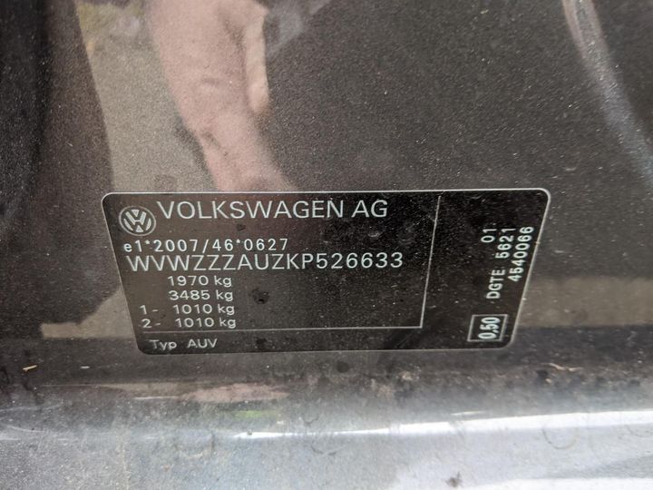 Photo 14 VIN: WVWZZZAUZKP526633 - VOLKSWAGEN GOLF 