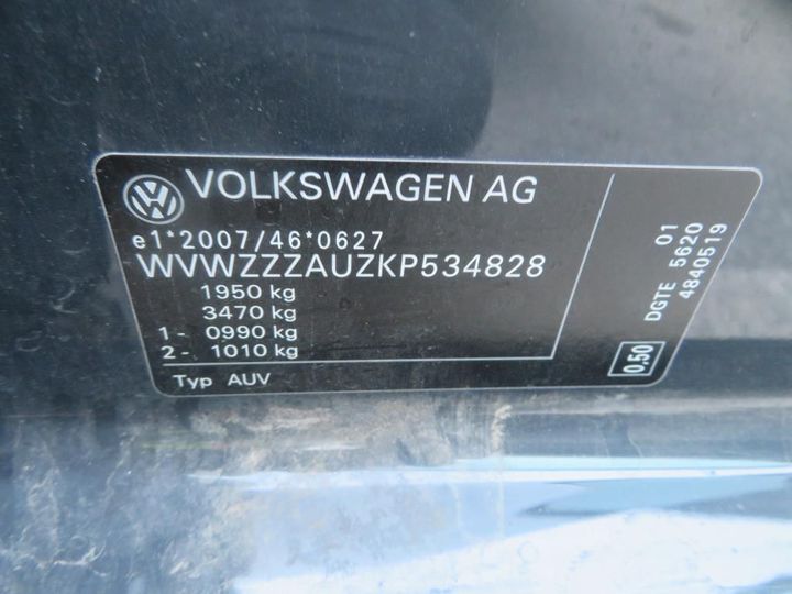 Photo 4 VIN: WVWZZZAUZKP534828 - VOLKSWAGEN GOLF 