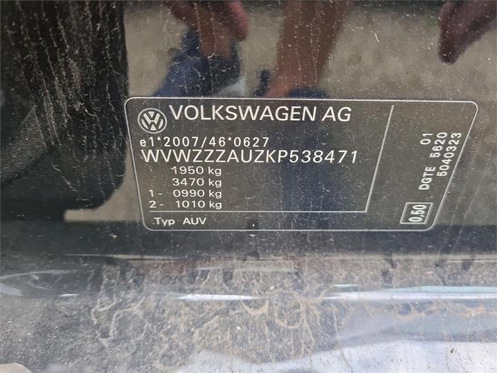 Photo 12 VIN: WVWZZZAUZKP538471 - VOLKSWAGEN GOLF 