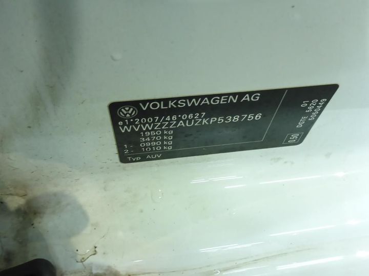 Photo 15 VIN: WVWZZZAUZKP538756 - VOLKSWAGEN GOLF 