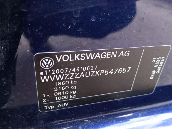 Photo 16 VIN: WVWZZZAUZKP547657 - VOLKSWAGEN GOLF 