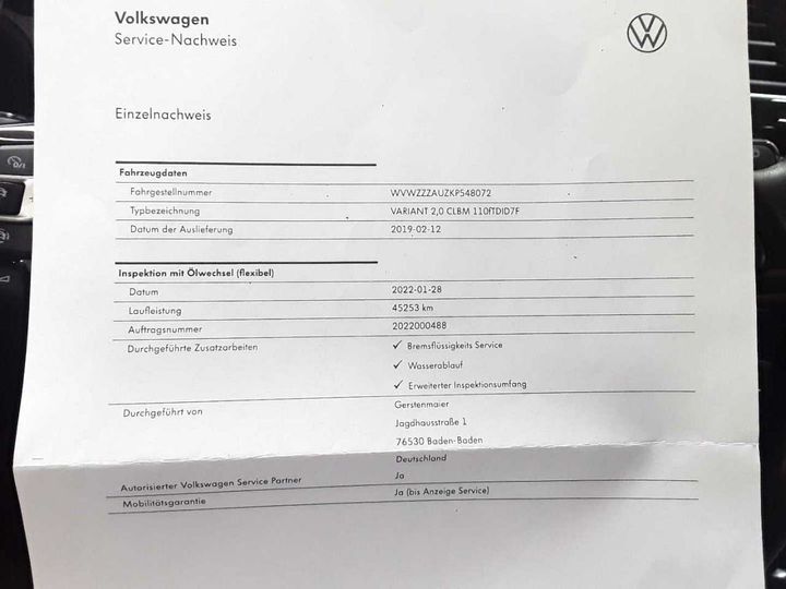 Photo 23 VIN: WVWZZZAUZKP548072 - VOLKSWAGEN GOLF 