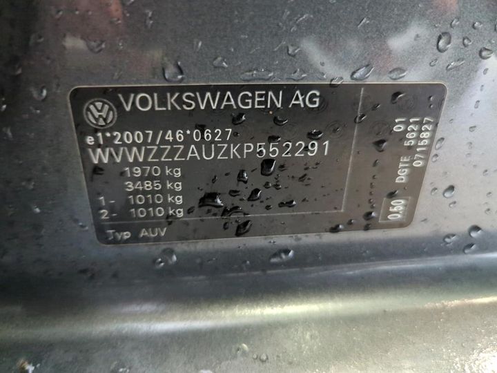 Photo 13 VIN: WVWZZZAUZKP552291 - VOLKSWAGEN GOLF 