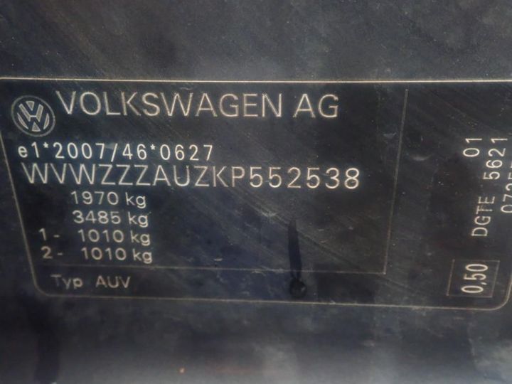 Photo 9 VIN: WVWZZZAUZKP552538 - VOLKSWAGEN GOLF 