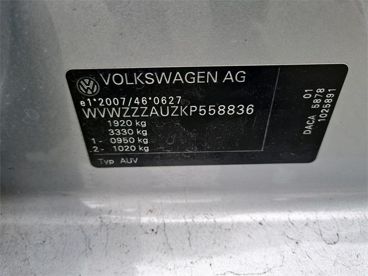 Photo 14 VIN: WVWZZZAUZKP558836 - VOLKSWAGEN GOLF 