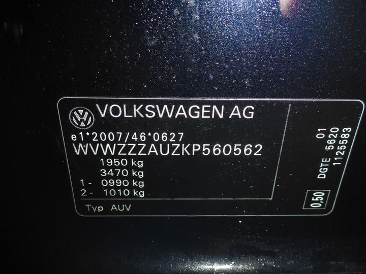 Photo 13 VIN: WVWZZZAUZKP560562 - VOLKSWAGEN GOLF 