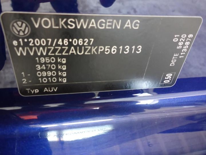 Photo 12 VIN: WVWZZZAUZKP561313 - VOLKSWAGEN GOLF 