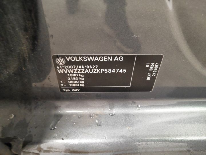 Photo 18 VIN: WVWZZZAUZKP584745 - VOLKSWAGEN GOLF 