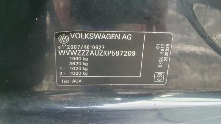 Photo 8 VIN: WVWZZZAUZKP587209 - VOLKSWAGEN GOLF VARIANT 