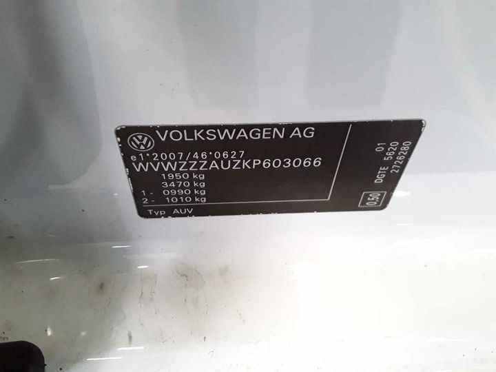 Photo 10 VIN: WVWZZZAUZKP603066 - VOLKSWAGEN GOLF 