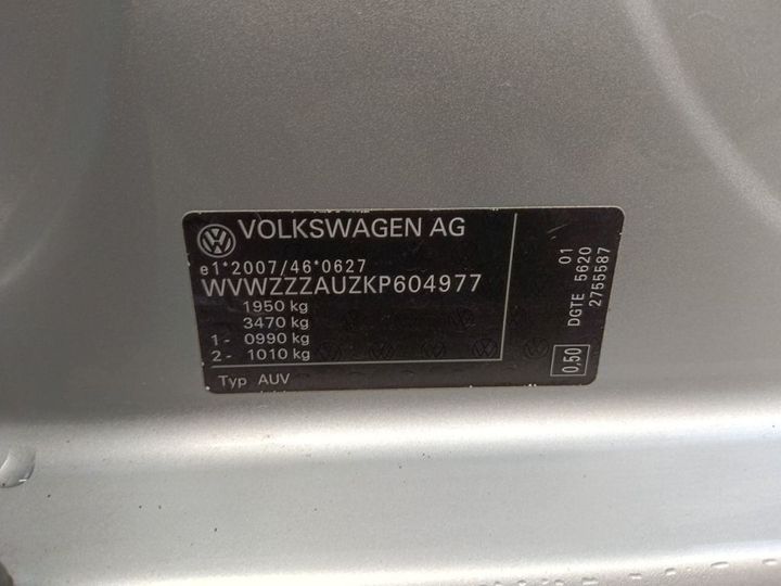 Photo 17 VIN: WVWZZZAUZKP604977 - VOLKSWAGEN GOLF 