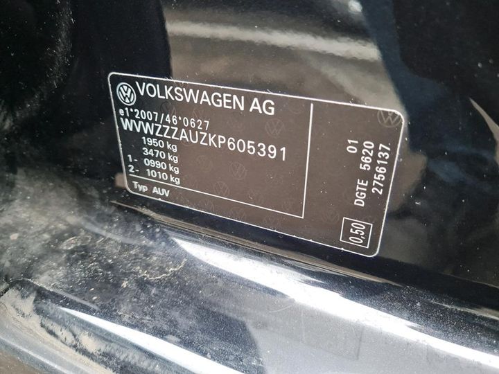 Photo 3 VIN: WVWZZZAUZKP605391 - VOLKSWAGEN GOLF 