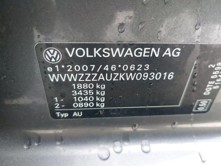 Photo 2 VIN: WVWZZZAUZKW093016 - VOLKSWAGEN GOLF 