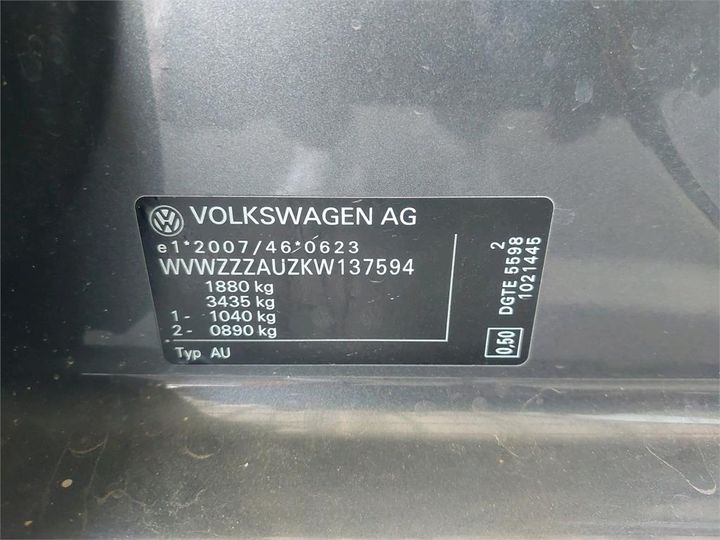 Photo 8 VIN: WVWZZZAUZKW137594 - VOLKSWAGEN GOLF 