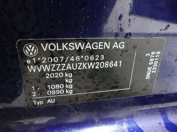 Photo 2 VIN: WVWZZZAUZKW208641 - VOLKSWAGEN GOLF 