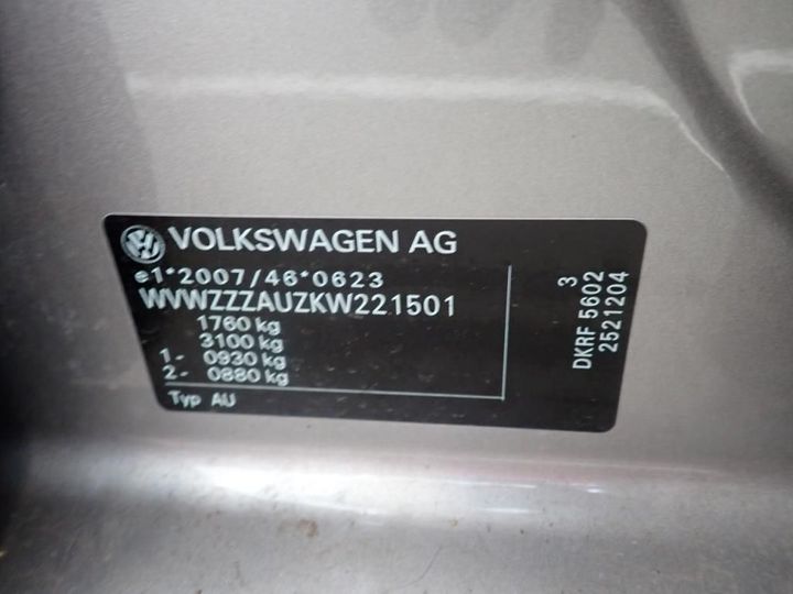 Photo 9 VIN: WVWZZZAUZKW221501 - VOLKSWAGEN GOLF 