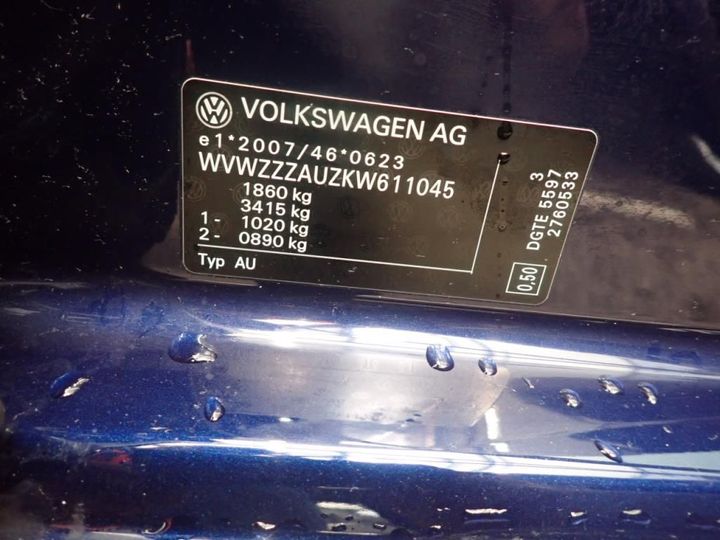 Photo 12 VIN: WVWZZZAUZKW611045 - VOLKSWAGEN GOLF 