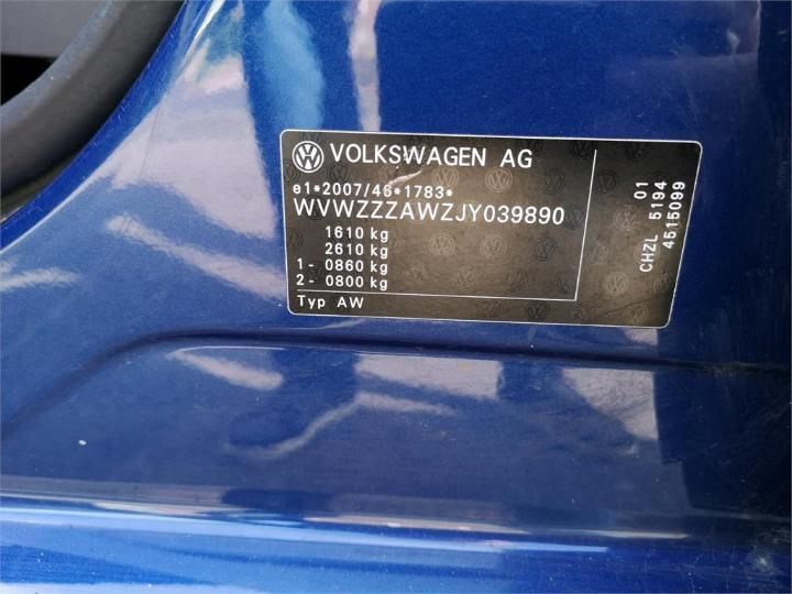 Photo 11 VIN: WVWZZZAWZJY039890 - VOLKSWAGEN POLO 