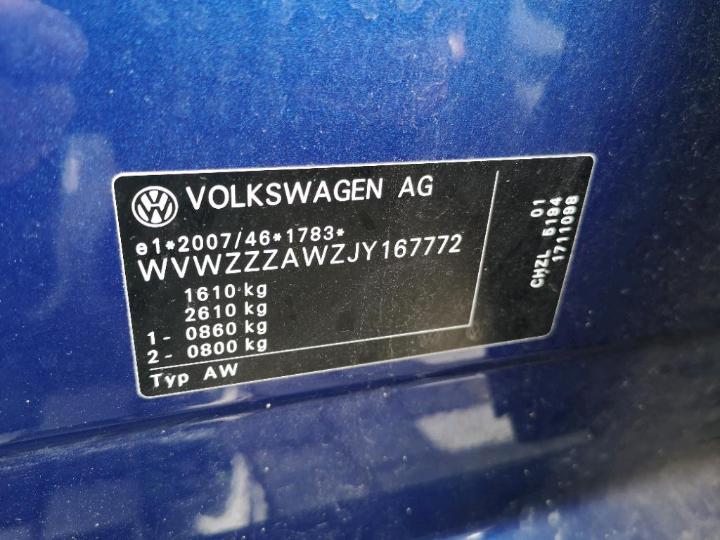 Photo 10 VIN: WVWZZZAWZJY167772 - VOLKSWAGEN POLO 