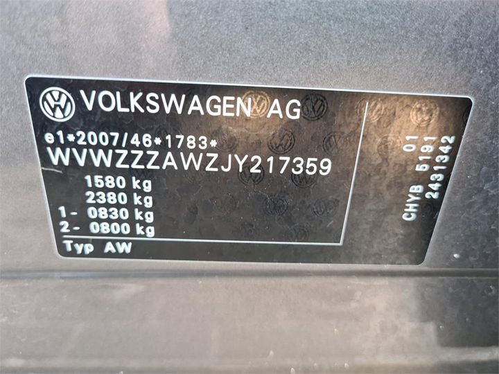 Photo 13 VIN: WVWZZZAWZJY217359 - VOLKSWAGEN POLO 