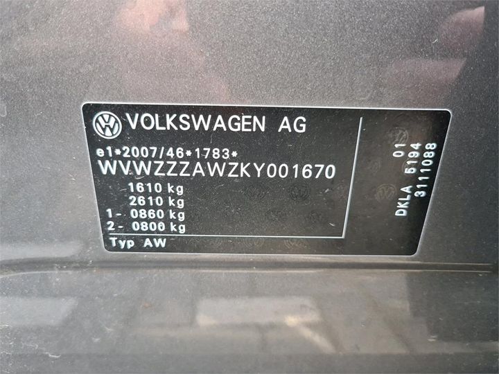 Photo 12 VIN: WVWZZZAWZKY001670 - VOLKSWAGEN POLO 