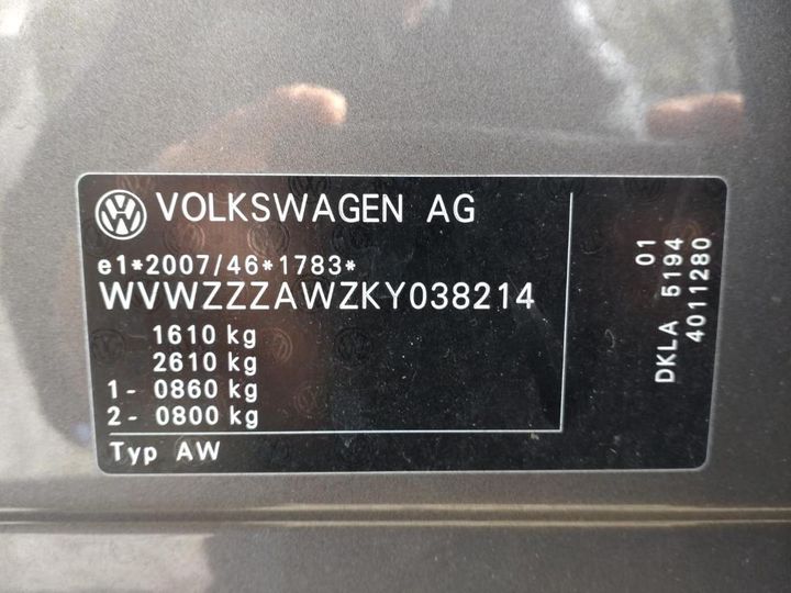 Photo 19 VIN: WVWZZZAWZKY038214 - VOLKSWAGEN POLO 