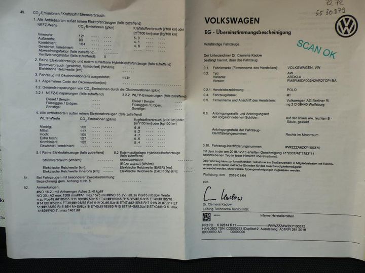 Photo 12 VIN: WVWZZZAWZKY100372 - VOLKSWAGEN POLO 