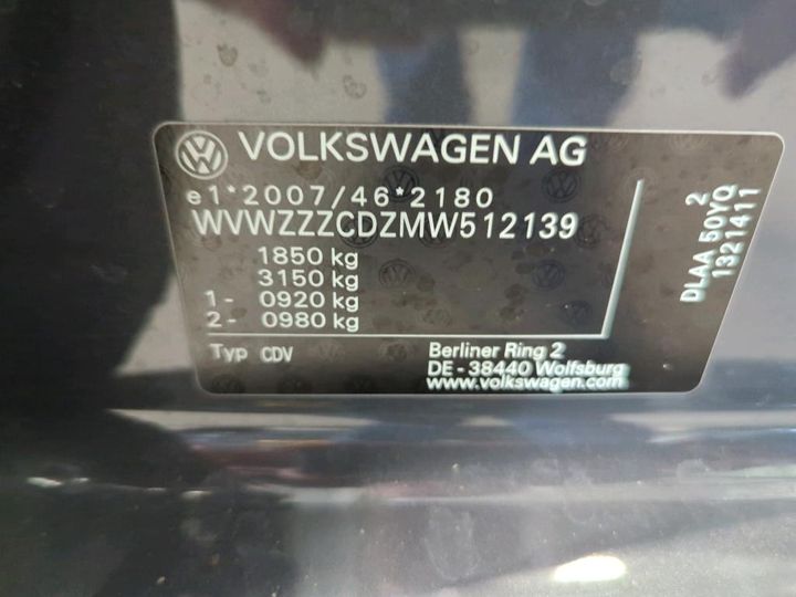 Photo 11 VIN: WVWZZZCDZMW512139 - VOLKSWAGEN GOLF 