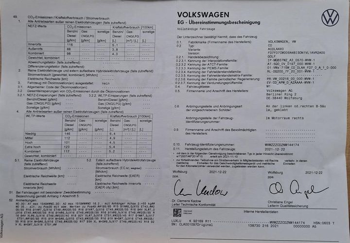 Photo 12 VIN: WVWZZZCDZNW144174 - VOLKSWAGEN GOLF 