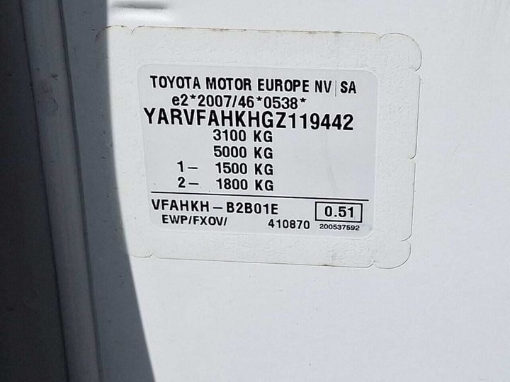 Photo 5 VIN: YARVFAHKHGZ119442 - TOYOTA PROACE WORKER 