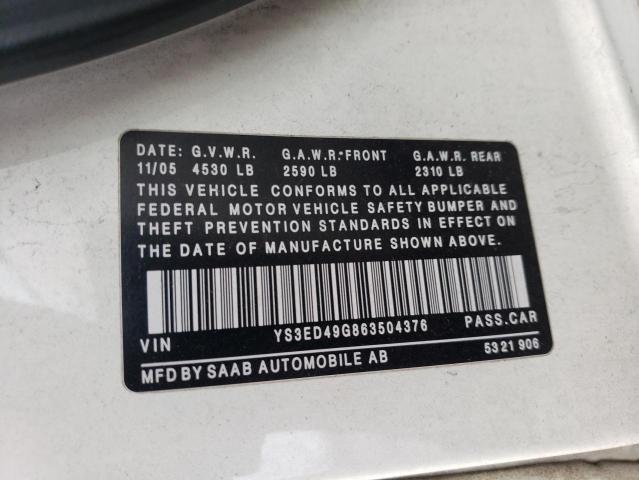 Photo 11 VIN: YS3ED49G863504376 - SAAB 9 5 