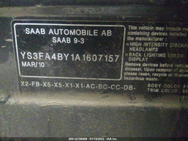 Photo 8 VIN: YS3FA4BY1A1607157 - SAAB 9-3 