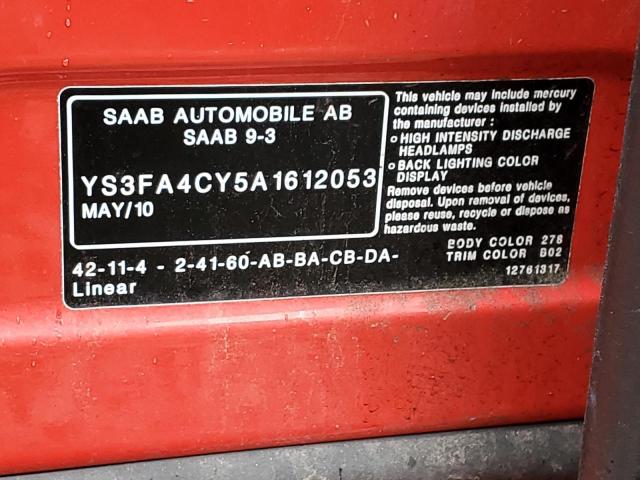 Photo 11 VIN: YS3FA4CY5A1612053 - SAAB 9 3 