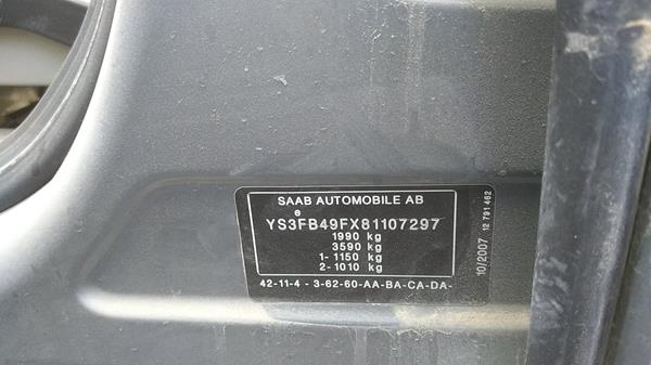 Photo 3 VIN: YS3FB49FX81107297 - SAAB 42438 