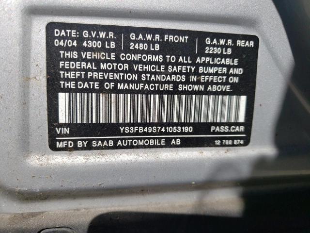 Photo 11 VIN: YS3FB49S741053190 - SAAB 9 3 