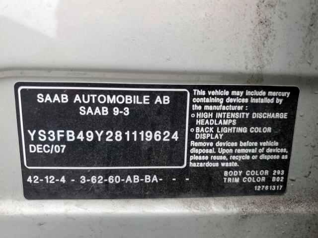 Photo 11 VIN: YS3FB49Y281119624 - SAAB 9 3 