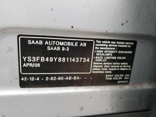 Photo 11 VIN: YS3FB49Y881143734 - SAAB 9 3 