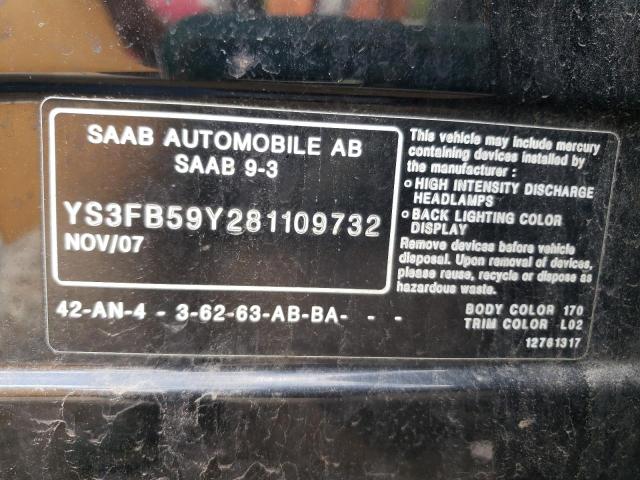 Photo 12 VIN: YS3FB59Y281109732 - SAAB 9-3 2.0T 