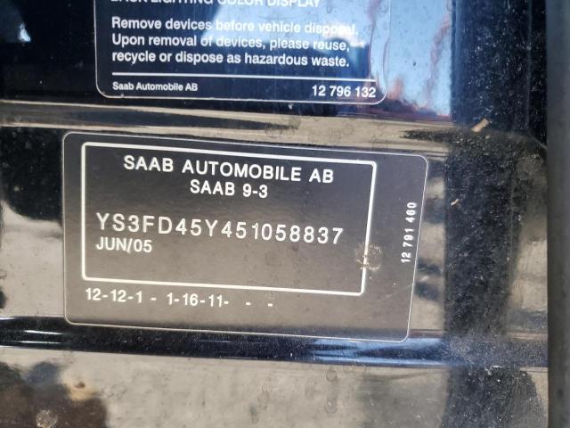 Photo 11 VIN: YS3FD45Y451058837 - SAAB 9-3 ARC 