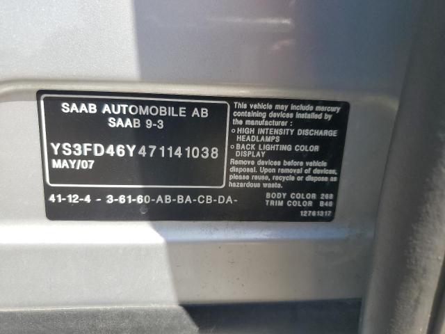 Photo 11 VIN: YS3FD46Y471141038 - SAAB 9 3 