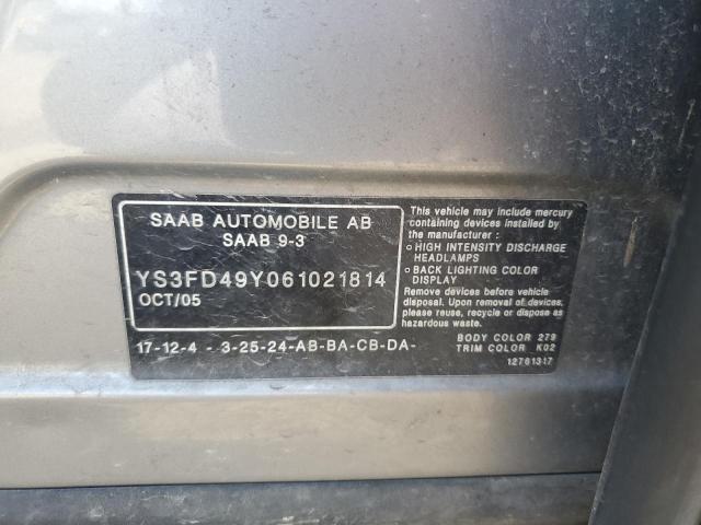 Photo 11 VIN: YS3FD49Y061021814 - SAAB 9-3 