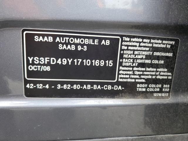 Photo 11 VIN: YS3FD49Y171016915 - SAAB 9-3 2.0T 