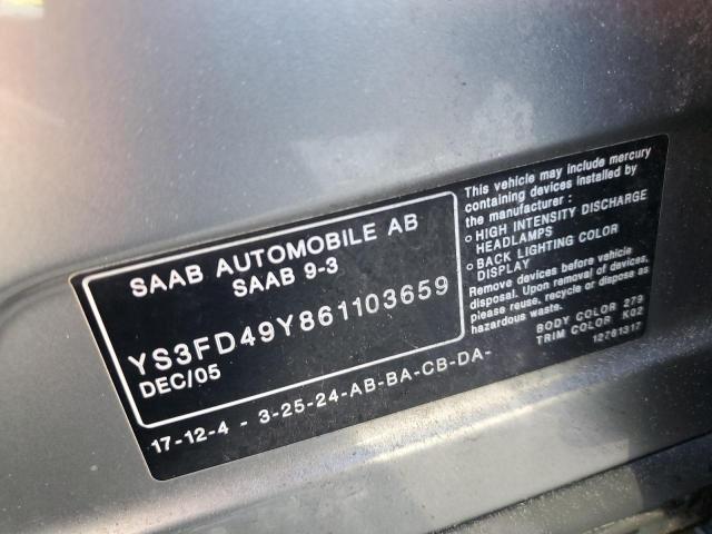 Photo 11 VIN: YS3FD49Y861103659 - SAAB 9 3 