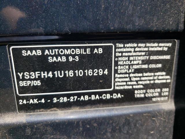 Photo 11 VIN: YS3FH41U161016294 - SAAB 9 3 