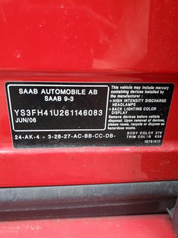 Photo 11 VIN: YS3FH41U261146083 - SAAB 9 3 