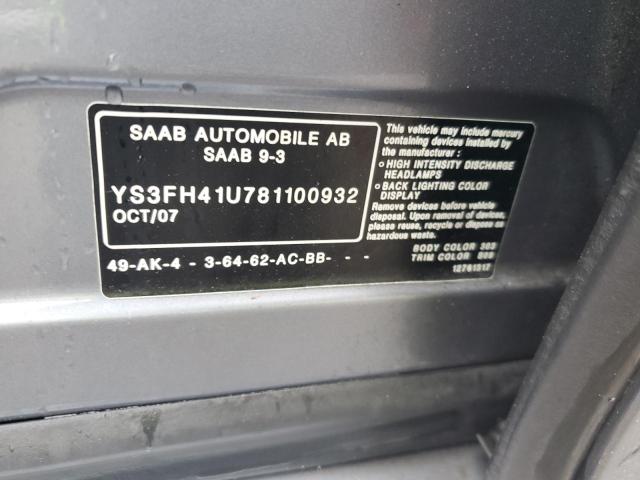 Photo 11 VIN: YS3FH41U781100932 - SAAB 9 3 