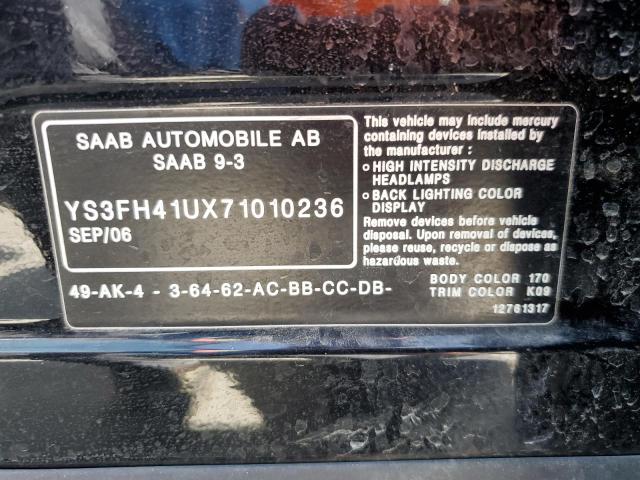 Photo 11 VIN: YS3FH41UX71010236 - SAAB 9-3 AERO 