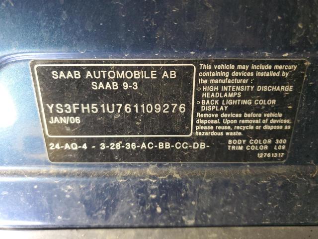 Photo 11 VIN: YS3FH51U761109276 - SAAB 9 3 