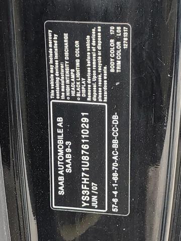 Photo 11 VIN: YS3FH71U876110291 - SAAB 9-3 AERO 