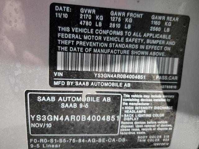 Photo 11 VIN: YS3GN4AR0B4004851 - SAAB 9-5 TURBO 